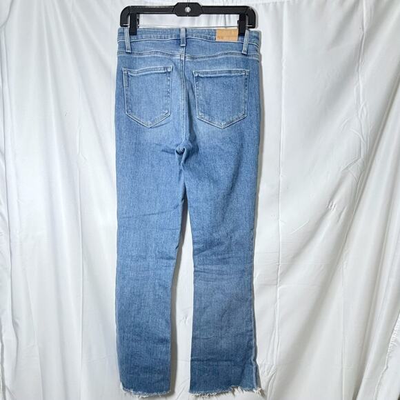 PAIGE Claudine High Waist Flare Jeans Darling wSiesta Hem Frayed Hem Size 28 - Picture 4 of 8